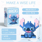 Конструктор 3D Blocks Bricks Стич, кор.11,2*7,7*4см, 221 дет X-5027