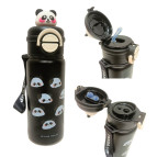 Термос Vacuum cup метал 550 мл с поильником и трубочкой, Панда №6067