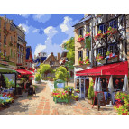 Картина раскраска по номерам на холсте - 40*50см Strateg GS043 Итальянский бульвар