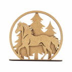 Заготовка для декорирования Rosa Talent (ХДФ) 3D Конь в лесу 12,5*13см 48017865