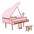 Деревянная сборная 3D модель WoodCraft Рояль (16,9*16,2*20,5см) HK03