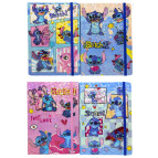 Блокнот А5 80л. Лидер с резинкой Стич голограф., ассорти 9036-85