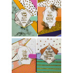 Блокнот А5 80л. Лидер с магнитным клапаном 9035-46-CK Золотое тиснение, ассорти