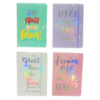 Блокнот А5 80л. Оопт A5-520 с резинкой, Надписи голографические