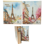 Фотоальбом 21*26,5см самоклейка 20 страниц в карт. коробке Париж 9850