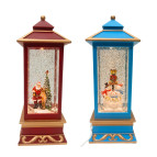 Сувенир Новогодний фонарь LED + гель 31*13,5*13,5см №WDL-23028/ВА-0150 3D Д.Мороз - Снеговик, ассорти