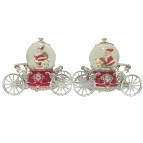 Сувенир Новогодний фонарь LED + гель 26*27*17,5см №JM-2357-C Карета - 3D Д.Мороз, ассорти