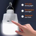 Лампа кемпинговая с подвесом USB зарядка 6*9см LihangStar SZ-05