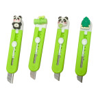 Нож канцелярский лезвие 9мм Оопт мини Панда №2438