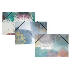 Папка А4 с резинкой картон Оопт ассорти SJD-A02