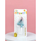 Свеча для торта Цифра-4 6см №11/9388-4 градиент