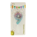 Свеча для торта Цифра-9 6см №11/9388-9 градиент