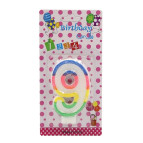 Свеча для торта Цифра-9 6см №1234/9395-9 радужный край