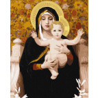 Картина раскраска по номерам на холсте - 40*50см Идейка КН4905 Мадонна с лилиями