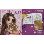 Альбом-раскраска 20*24см 20л Лидер + наклейки Топ модель, Собачка 2524-2