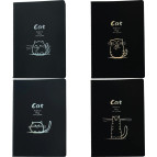 Блокнот А5 24л. Лидер А5-2110 Кот (черные страницы)