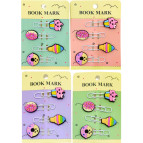 Закладки для книг Лидер Скрепка с украшением 4шт Вкусняшки в ассортименте 3549-6