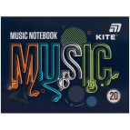 Тетрадь нотная KITE А5 20арк Music K26-405