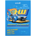 Бумага цветная детская А4 неон KITE мод 252 Hot Wheels HW24-252