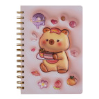 Блокнот на спирали А5 80л ZiBi Kidis Line ZB.700010 Капибара в клетку, ассорти