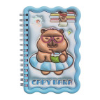 Блокнот на спирали А6 60л ZiBi Kidis Line ZB.700026 Капибара в клетку, ассорти