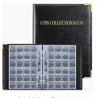 Альбом для монет кляссер 19*16см на 360 карманов кожзам обложка с мет уголками 5413
