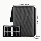 Альбом-папка для монет/карточек кляссер 18*24см на 200 карманов кожзам обложка, на молнии 4775