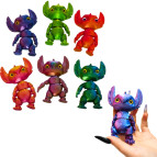 Игрушка пластик 3Д-принт Стич радужный 11см , ассорти SA1883