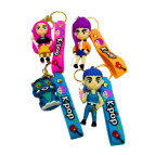 Брелок резиновый K-POP, Кей Поп - Охотницы на демонов 8-9см с лентой, ассорти №DD251