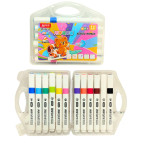Маркер универсальный акриловый Aodemei Acrylic Marker набор 12 шт трехгранные смываемые 6156-12 в пластиковом футляре
