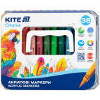 Маркер универсальный акриловый Kite Creative набор 36 шт K-1163 в пласт. футляре