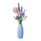 Конструктор 3D в вазе Blocks-bouquet Букет в голубой вазе 12*12*30см, 309 детали №2352