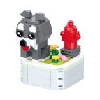 Конструктор 3D Blocks Любимые песики 103H-6 Шнауцер, кор. 20*14,5*4см, 199 деталей