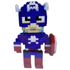 Конструктор 3D Magic Blocks Капитан Америка кор.24см 1580 деталей №7819