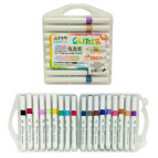 Маркеры для скетчинга Aodemei набор 18 шт Glitter Marker кисточка 6157-18 в пластиковом боксе