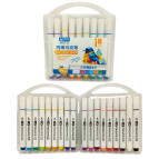 Маркер универсальный акриловый Aodemei Acrylic Marker набор 18 шт трехгранные, кисточка 6155-18 в пластиковом футляре