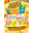 Сквиш антистресс Сыр с ароматом Cheese куб разноцветный 7см ассорти14073