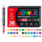 Маркер универсальный акриловый Acrylic Marker набор 36 шт 2025-36 на водной основе в пластиковом футляре