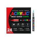 Маркер универсальный акриловый Acrylic Marker набор 24 шт 2025-24 на водной основе в пластиковом футляре