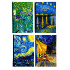 Блокнот А5 82л Оопт черные листы Van Gogh self 17901