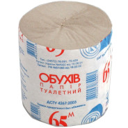 Туалетная бумага Обухов серая 65м тп.об65с