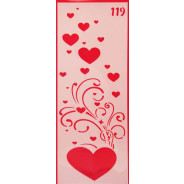 Трафарет 11*33см 119 Серия Сердечки