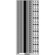Наклейка скрапбукинг URSUS 10*23см Орнамент тонкий, Серебро UR-5911 00 36