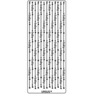 Наклейка скрапбукинг URSUS 10*23см Бордюры baby, Серебро UR-5911 00 85