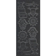 Наклейка скрапбукинг URSUS 10*23см Пираты, Черный UR-5915 00 100