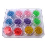 Набор бисера HS 12цв. в пластиковом футляре