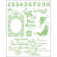 Штамп силиконовый VIVA Pardo 14*18 Happy Birthday VV-400301700