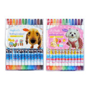 Мелки для рисования цветные, восковые MINGDA 12цв. Rolling Crayon MD-306A