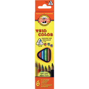 Карандаши цветные 6цв. Koh-i-Noor 3131 Triocolor