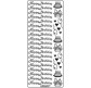 Наклейка скрапбукинг URSUS 10*23см Happy Birthday 2, Серебро UR-5911 00 11